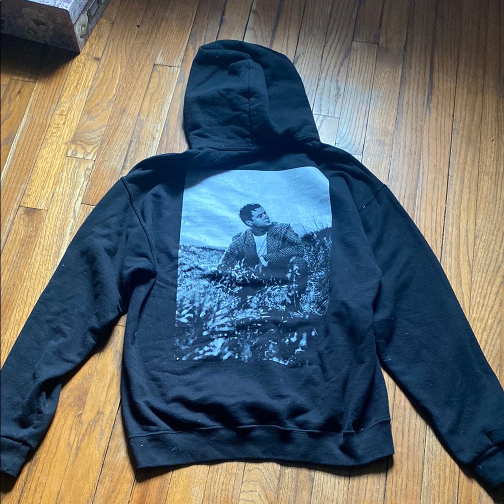 Black Hoodie with Graphic Print